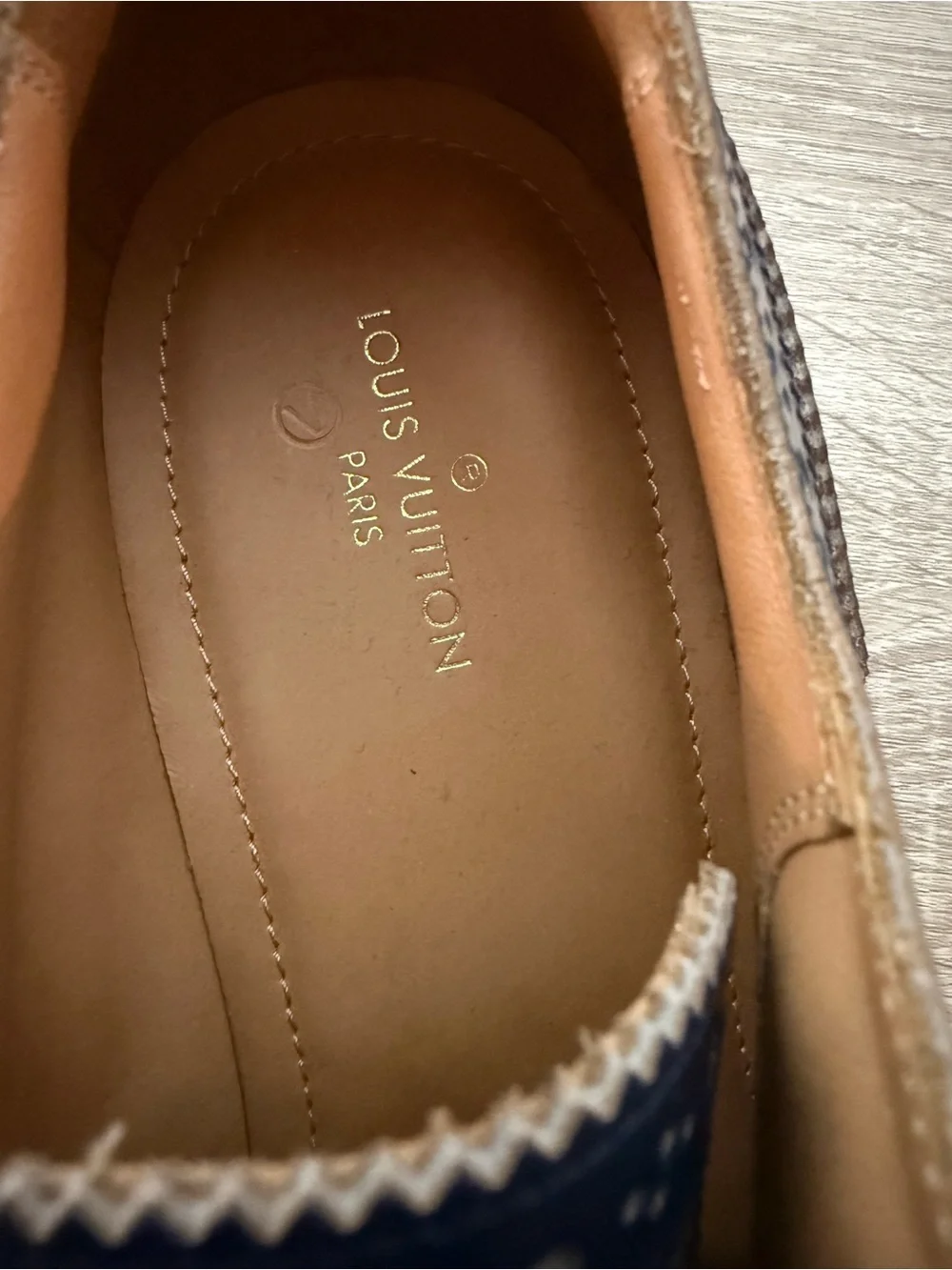 Louis Vuitton Denim Voltaire Derby Size 7.5 (U.S. Sz 8.5) Men's, NWOB, Authentic